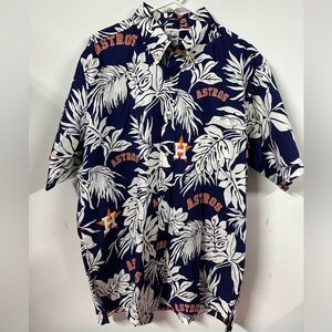 NWT Reyn Spooner x MLB Hawaiian Aloha Button Up Shirt XL HOUSTON ASTROS